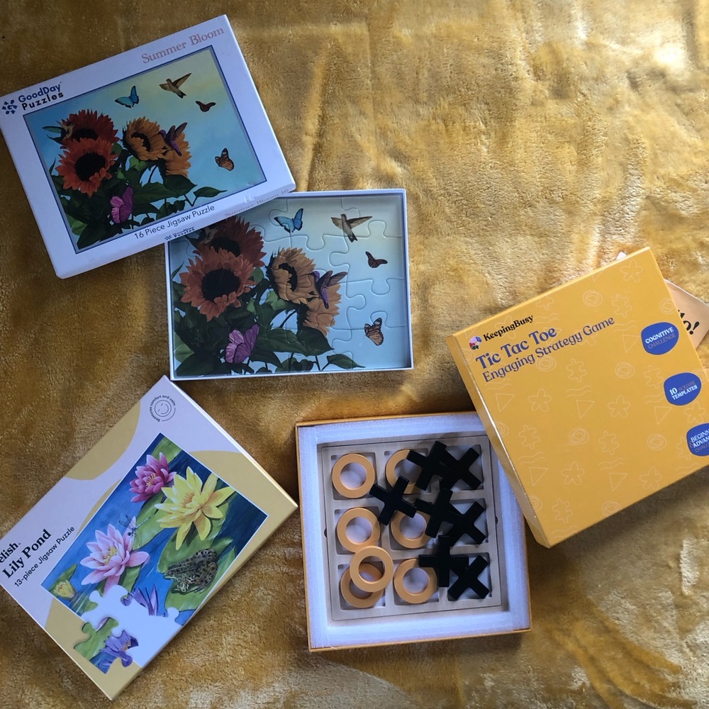 Dementia and Memory Tic Tac Toe Strategy Game and Puzzle Set